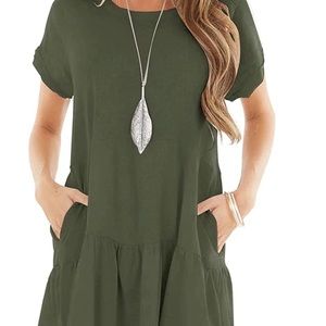 T Shirt dress semi ruffled bottom size xl